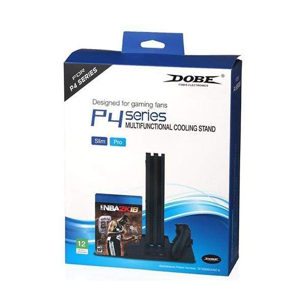 DOBE, Multifunction Vertical Cooling Stand, with Dual USB Charger Dock for PS4 for PS4 Slim/PS4 Pro Console