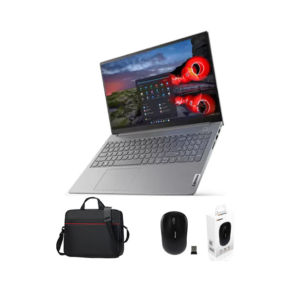 Lenovo IP1-82QD009PDP Core I5-1235U 8GB DDR4, 256GB NVMe, Intel Iris Xe, 15.6 Inches FHD EN/AR Keyboard + Free Carrying Case + Free Wireless Mouse