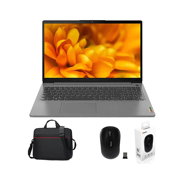 Lenovo IP3-82RK00TUDP Core I3-1215U 8GB DDR4, 256GB NVMe, Shared Graphics, 15.6" FHD EN/AR Keyboard + Free Carrying Case + Free Wireless Mouse