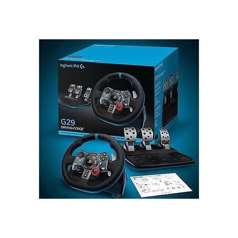 Logitech G29 Driving Force Racing Wheel and Floor Pedals, Real Force Feedback, Stainless Steel Paddle Shifters, Leather Steering Wheel Cover, Adjustable Floor Pedals, PS4/PS3/PC/Mac