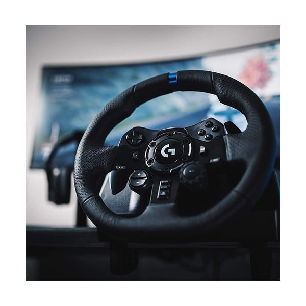 Logitech G923 Racing Wheel and Pedals for PS5, PS4 and PC Featuring TRUEFORCE up to 1000 Hz Force Feedback, Responsive Pedal, Dual Clutch Launch Control, and Genuine Leather Wheel Cover