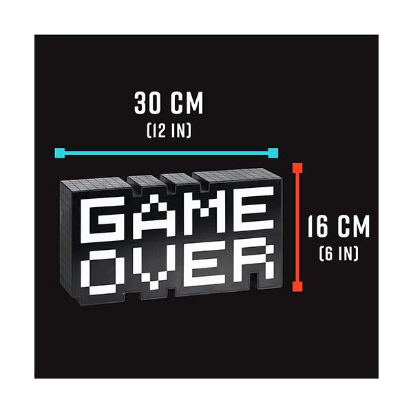 Paladone Game Over Light - Color Changing - Sound Reactive - Collectible Decor Lamp for any Room - Light for Gamers and Adults