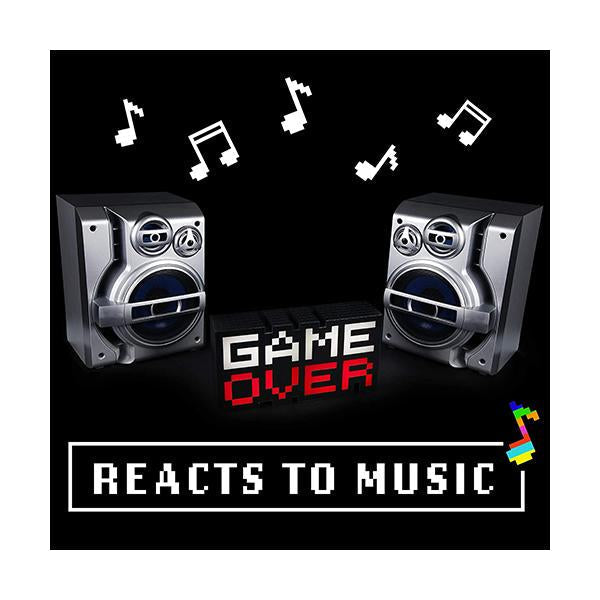 Paladone Game Over Light - Color Changing - Sound Reactive - Collectible Decor Lamp for any Room - Light for Gamers and Adults