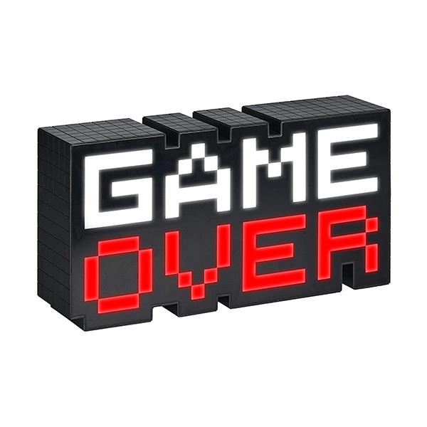 Paladone Game Over Light - Color Changing - Sound Reactive - Collectible Decor Lamp for any Room - Light for Gamers and Adults