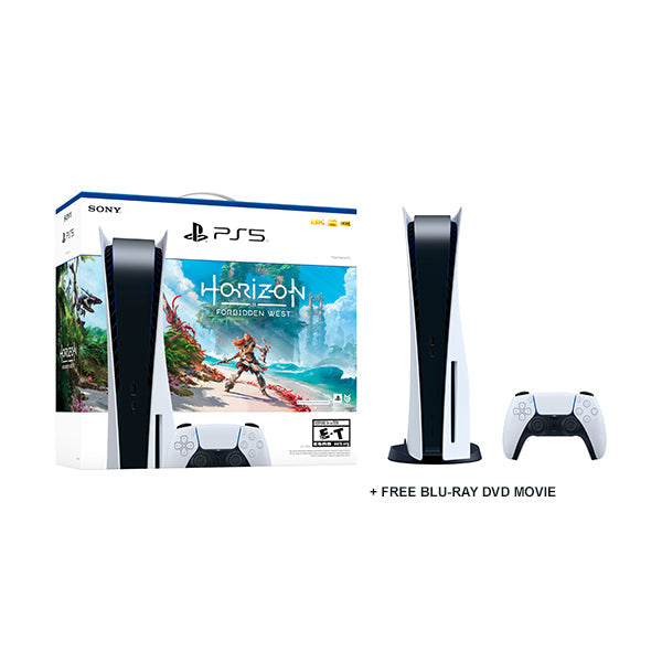 PlayStation®5 Console – Horizon Forbidden West™ Downloadable Bundle + Free Blu-Ray DVD Movie, Fattal Official Warranty