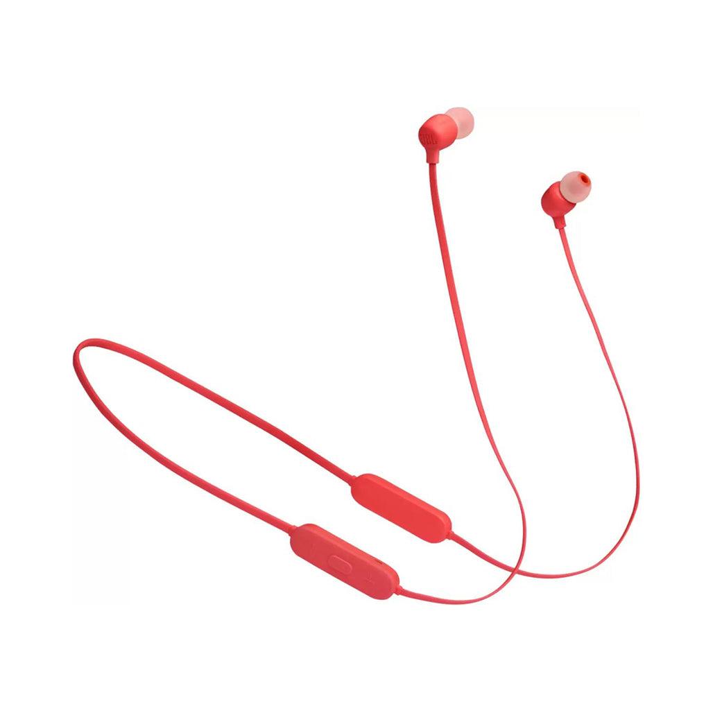 JBL T125BT Wireless In-Ear Headphones – Pure Bass with 16-Hour Playtime in Blue/Coral