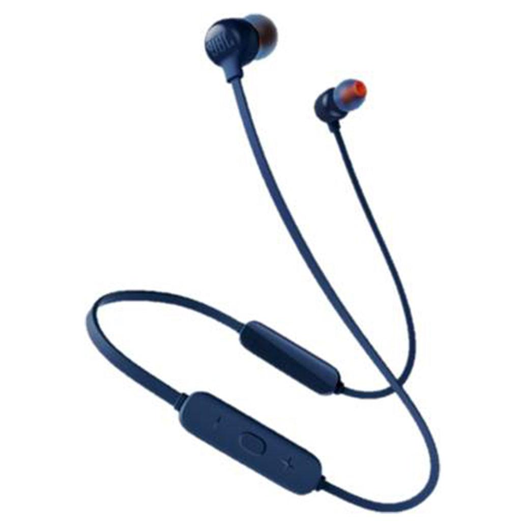 JBL T125BT Wireless In-Ear Headphones – Pure Bass with 16-Hour Playtime in Blue/Coral