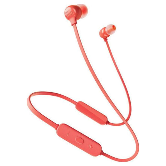 JBL T125BT Wireless In-Ear Headphones – Pure Bass with 16-Hour Playtime in Blue/Coral