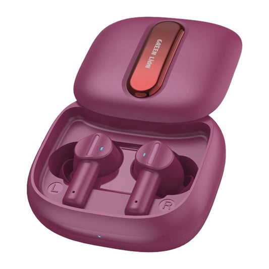 Green Lion Harmonic True Wireless Earbuds - Burgundy | ENC Noise Reduction & Bluetooth 5.3