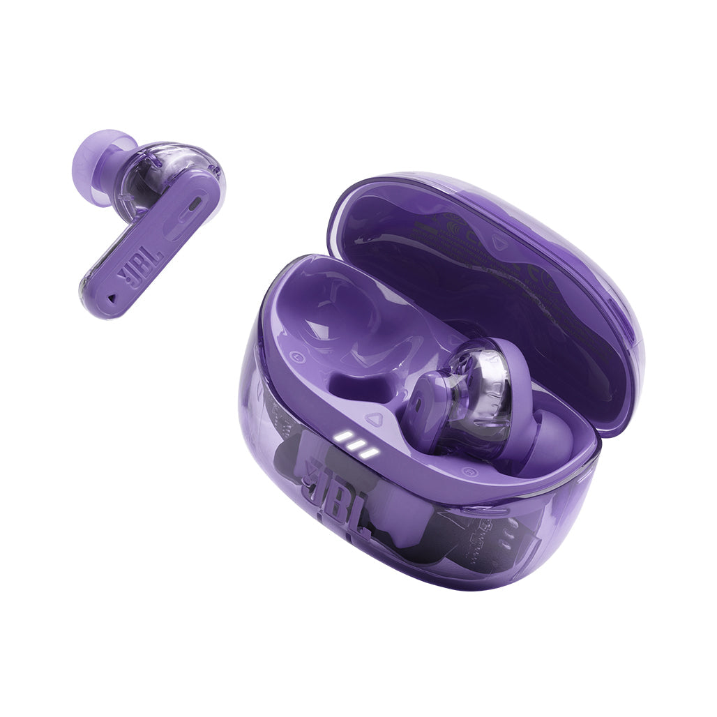 JBL Tune Beam 2 Ghost Edition - True Wireless Earbuds with Adaptive Noise Cancelling and JBL Pure Bass Sound