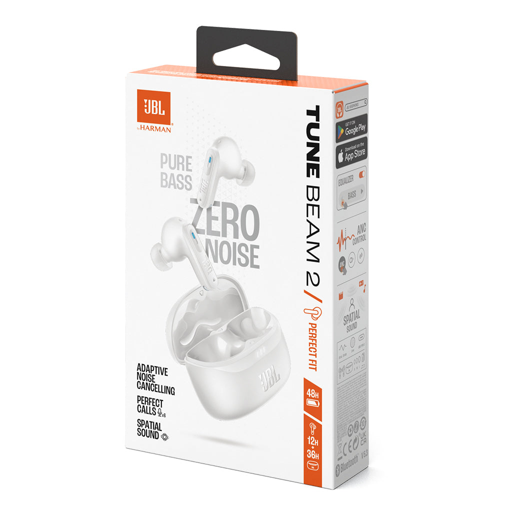 JBL Tune Beam 2 True Wireless Earbuds – Pure Bass Sound with Adaptive Noise Cancelling & Spatial Sound