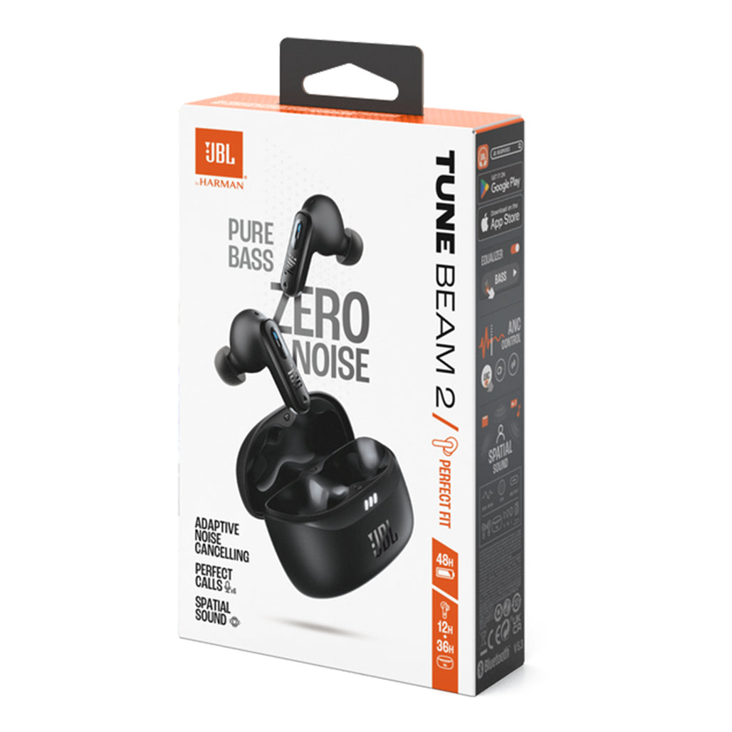 JBL Tune Beam 2 True Wireless Earbuds – Pure Bass Sound with Adaptive Noise Cancelling & Spatial Sound