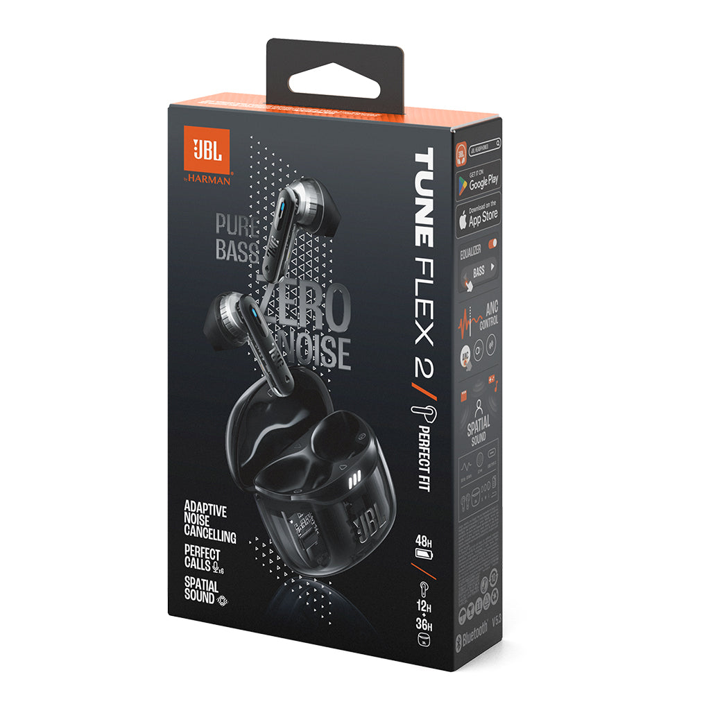 JBL Tune Flex 2 Ghost Edition | True Wireless Earbuds with Adaptive Noise Cancelling & JBL Spatial Sound