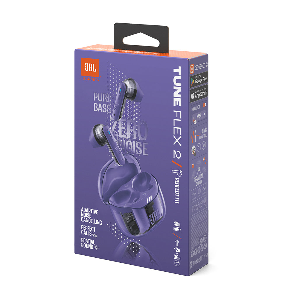 JBL Tune Flex 2 Ghost Edition | True Wireless Earbuds with Adaptive Noise Cancelling & JBL Spatial Sound