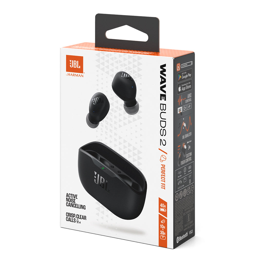 JBL Wave Buds 2 - True Wireless Earbuds – Pure Bass Sound, Active Noise Cancelling, Smart Ambient & 40-Hour Battery Life