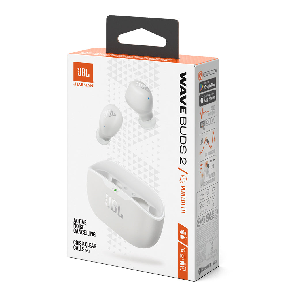 JBL Wave Buds 2 - True Wireless Earbuds – Pure Bass Sound, Active Noise Cancelling, Smart Ambient & 40-Hour Battery Life