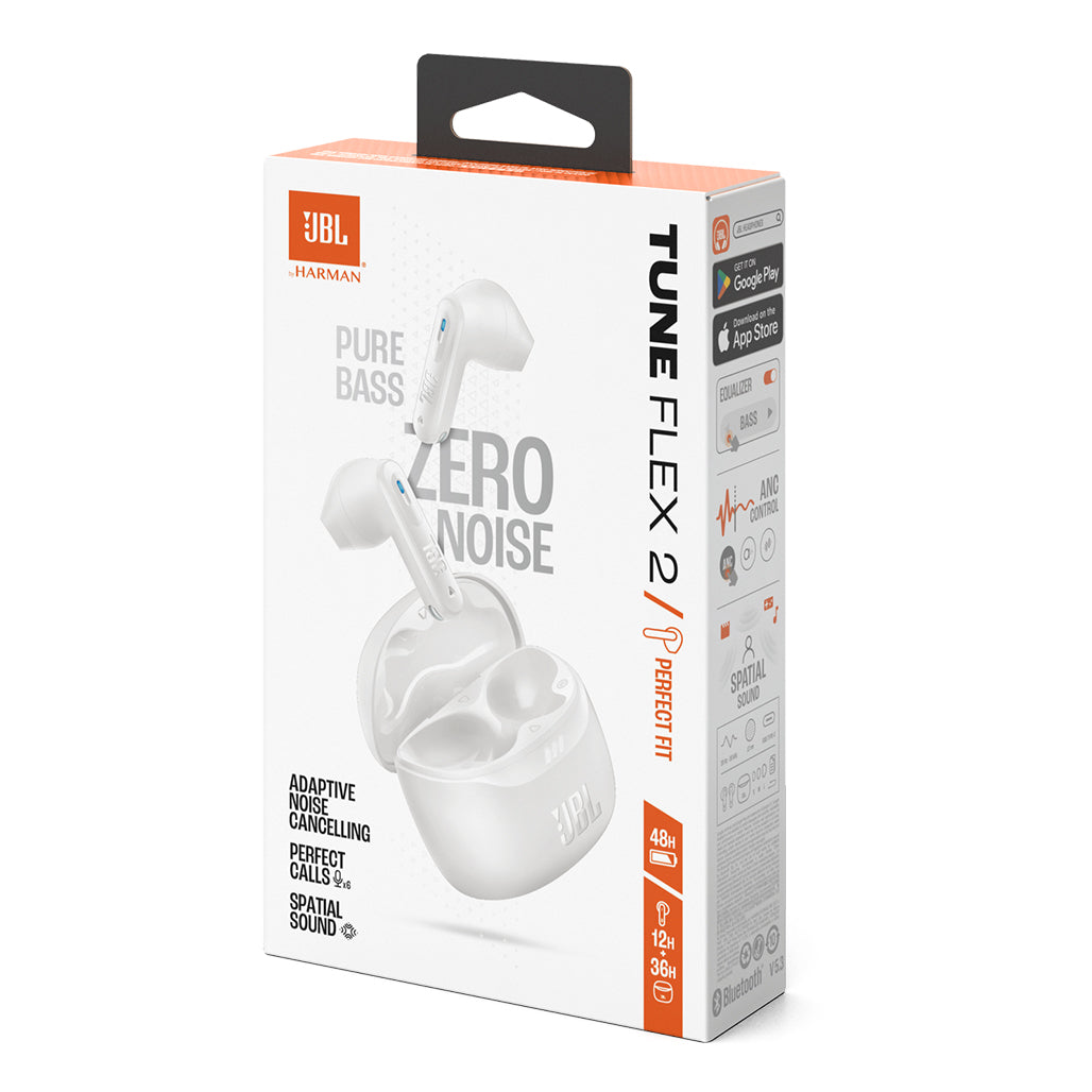 JBL Tune Flex 2 True Wireless Earbuds – Pure Bass, Adaptive Noise Cancelling, and Immersive Spatial Sound