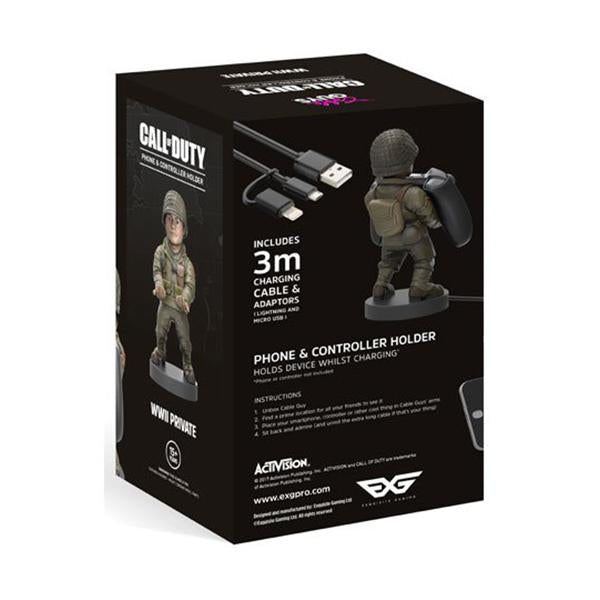 Cable Guys - Call of Duty WWII Private controller and Phone Holder with Cable 3M