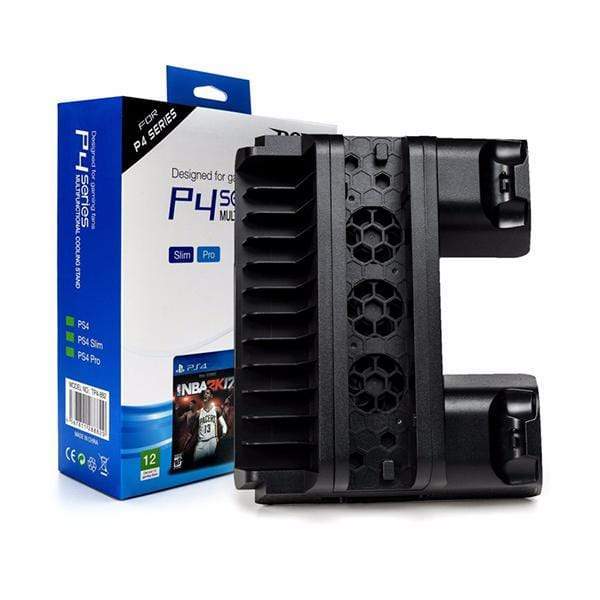 DOBE, Multifunction Vertical Cooling Stand, with Dual USB Charger Dock for PS4 for PS4 Slim/PS4 Pro Console
