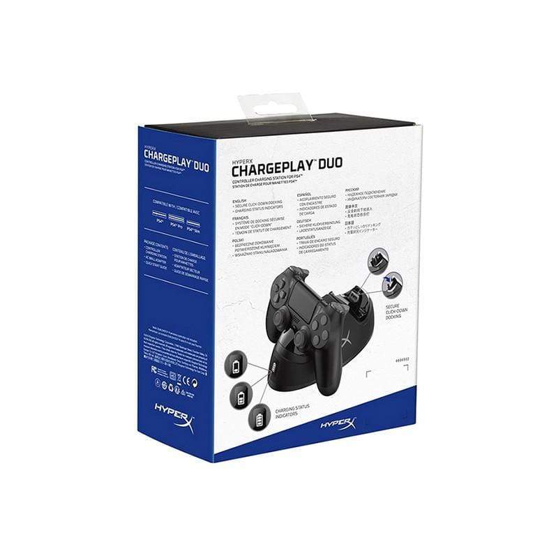 HyperX Chargeplay Duo, Controller Charging Station for PS4, Charges Two DUALSHOCK 4 Controllers Via The Ext Port, (HX-CPDU-G)