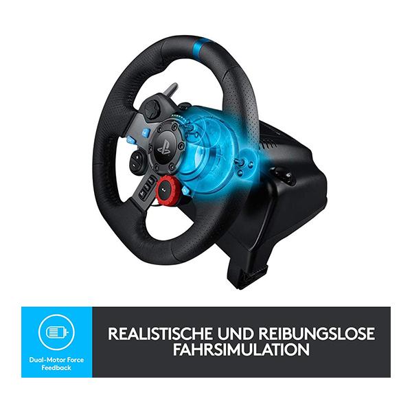 Logitech G29 Driving Force Racing Wheel and Floor Pedals, Real Force Feedback, Stainless Steel Paddle Shifters, Leather Steering Wheel Cover, Adjustable Floor Pedals, PS4/PS3/PC/Mac