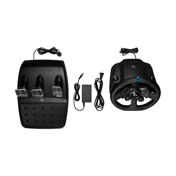 Logitech G923 Racing Wheel and Pedals for PS5, PS4 and PC Featuring TRUEFORCE up to 1000 Hz Force Feedback, Responsive Pedal, Dual Clutch Launch Control, and Genuine Leather Wheel Cover