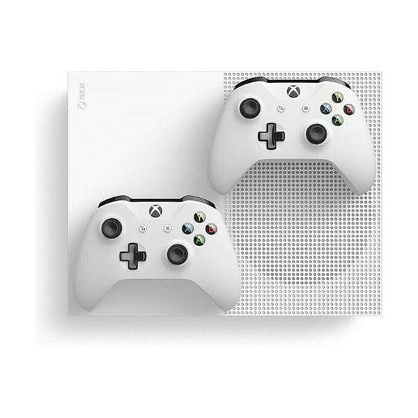 Microsoft Xbox One S, Two-Controller Bundle, 1TB Console, White