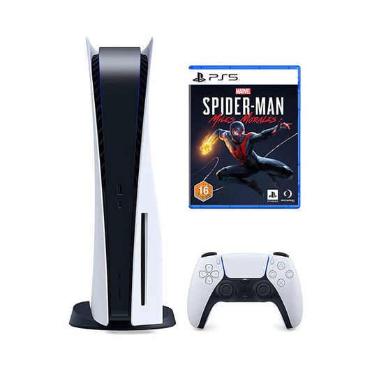 Sony PlayStation 5 Console + Spider-Man Miles Morales Free DVD Game with Official Magnet/Fattal Warranty