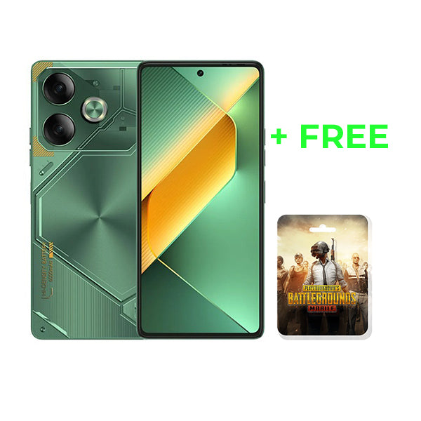 TECNO Pova 6 16GB/256GB (8GB Extended RAM) Cover and Protection Included + Free PUBG Mobile 60 UC Voucher + 100 Days Screen Replacement Warranty