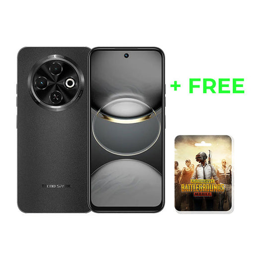 TECNO Spark 30c 12GB/128GB (6GB Extended RAM) Cover and Protection Included + Free PUBG Mobile 60 UC Voucher + 100 Days Screen Replacement Warranty
