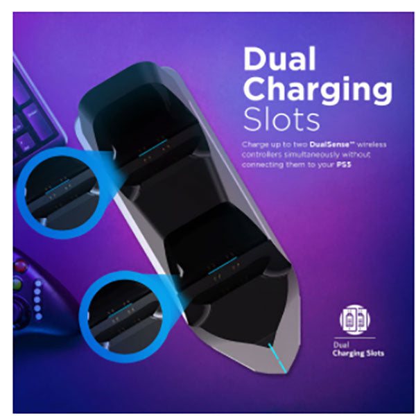 Vertux, PowerBase-PS5 DualDock Charging Hub For PS5 DualSense™ Controller